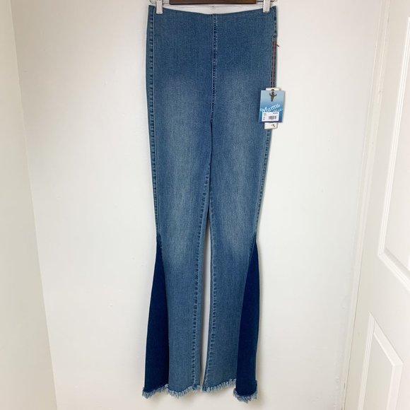 Show Me Your Mumu Two Tone Berkeley Bells Jeans 26 - Picture 1 of 9